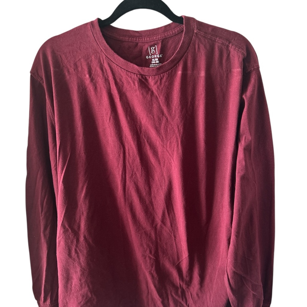 George Deep Red Long Sleeve Top
